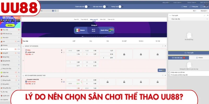 Lý do nên chọn sân chơi thể thao UU88?